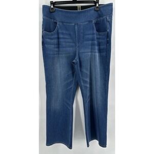 Halara Flex XL Petite Straight Leg Denim Pants Stretch Pull On Blue Jeans